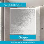 Mereo Sprchovací kút, Kora, štvrťkruh, R 550, zasúvací, 90x90 cm, biely ALU, sklo Grape – Obrázok 7