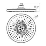 Mereo Tanierová sprcha horná o 250 mm s kĺbom, plast – Obrázok 2