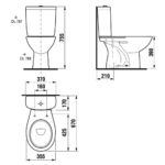 Mereo WC kombi, spodný odpad s armatúrou – Obrázok 2