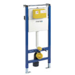 Mereo WC set - Rimless WC oblé, modul pre sadrokartón, biele oválne tlačidlo – Obrázok 20