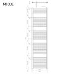 Mereo Vykurovací rebrík rovný 450x1690 mm, biely, elektrický – Obrázok 3