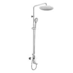 Mereo Dita vaňová batéria s hlavovou guľatou slim sprchou ø 300 mm, nerez