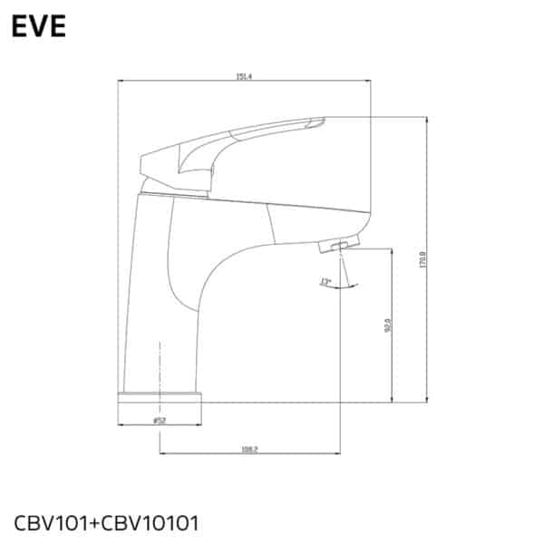 Mereo Umývadlová stojanková batéria, Eve, bez výpuste, chróm