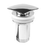 Mereo Výpusť uzatváracia CLIC-CLAC, celokovová s prepadom, chróm. mosadz, o 5/4", hranatá