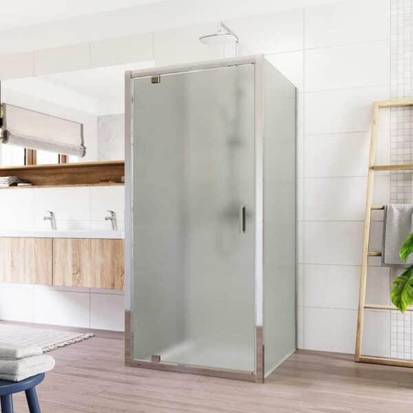 Mereo Sprchovací kút Lima, štvorec do priestoru U, pivotový, 90x90x90 cm, chróm ALU, sklo Point