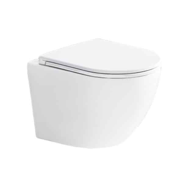 Mereo WC set - Smart flush rimless WC oblé, modul pre sadrokartón, biele hranaté tlačidlo