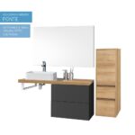 Mereo Umývadlo na dosku aj zavesenie s prepadom, Trino, 420x425x130 mm, keramické - pre zaslanie na palete – Obrázok 6