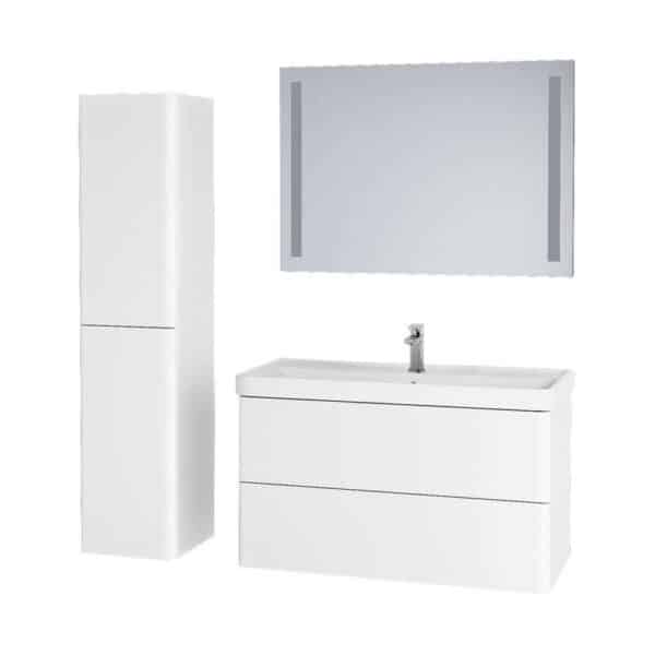 Mereo Siena, kúpeľňová skrinka s keramickým umývadlom 101 cm, antracit mat