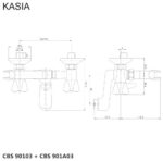Mereo Vaňová nástenná batéria, Kasia, 150 mm, bez príslušenstva, chróm – Obrázok 2