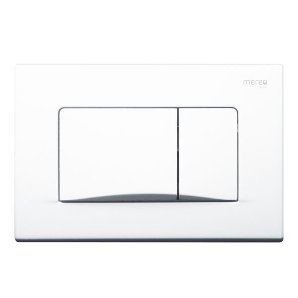 Mereo WC set - Rimless WC oblé, modul pre sadrokartón, biele hranaté tlačidlo