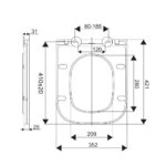 Mereo WC závesné kapotované, Smart Flush RIMLESS, 490x340x350, keramické, vr. sedátka CSS118S – Obrázok 7