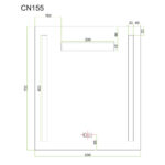 Mereo Zrkadlo 60x70 cm s LED osvetlením a odhmlievaním – Obrázok 2