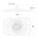 Mereo Tanierová sprcha horná 300 x 190 mm s kĺbom, plast – Obrázok 2