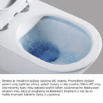 Mereo WC set - Rimless WC hranaté, modul pre sadrokartón, hranaté tlačidlo biela/chróm – Obrázok 18