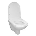 Mereo WC set - Rimless WC oblé, modul pre sadrokartón, biele oválne tlačidlo – Obrázok 10