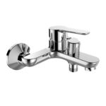 Mereo Vaňová nástenná batéria, Zuna, 150 mm, s keramickým prepínačom, bez príslušenstva, chróm