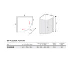 Mereo Sprchovací kút, Lima, štvrťkruh, R 550, zasúvací, 90x90 cm, biely ALU, sklo Point – Obrázok 7