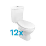 Mereo WC kombi, RIMLESS, zadný odpad s armatúrou, 12 ks – Obrázok 7
