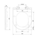 Mereo WC závesné kapotované, Smart Flush RIMLESS, 365x375x540, keramické, vr. sedátka CSS125 – Obrázok 5