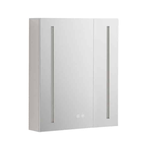 Mereo Kúpeľňová galérka 60 cm, zrkadlová skrinka, strieborná