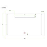 Mereo Zrkadlo 120x70 cm s LED osvetlením a odhmlievaním – Obrázok 2