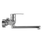 Mereo Drezová nástenná batéria, Pego, 150 mm, s ramienkom plochým rovným 160 mm, chróm – Obrázok 2