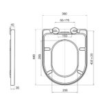 Mereo WC závesné kapotované, Smart Flush RIMLESS, 490x370x360, keramické, vr. sedátka CSS126 – Obrázok 8