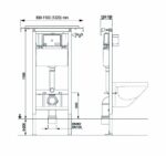 Mereo WC modul pre suchú inštaláciu, pre sádrokartón (inštalácia do jadra) – Obrázok 2