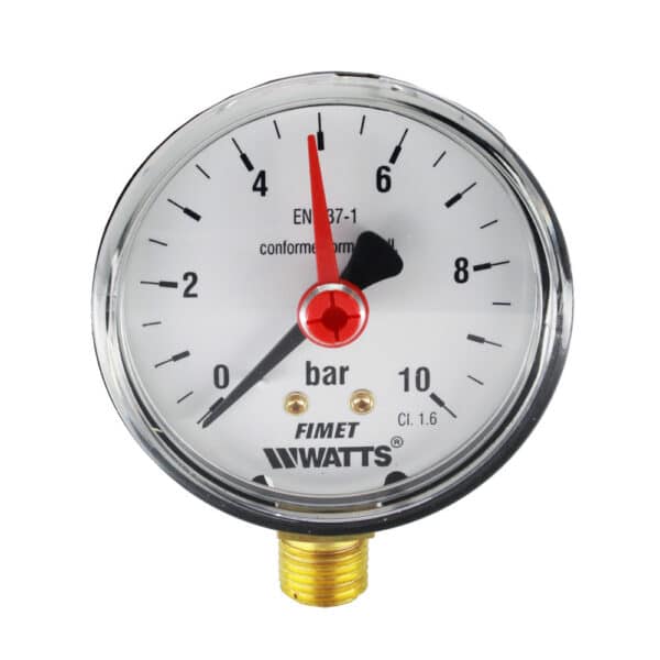 Klum Tlakomer 63 mm, 0 - 10bar, spodný vývod 1/4"