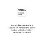 Mereo Sprchová hadica dvojzámková 150 cm, systém zabraňujúci prekrúteniu, nerez – Obrázok 3