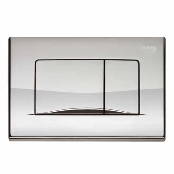 Mereo WC set - Rimless WC hranaté, modul pre sadrokartón, chróm hranaté tlačidlo lesklé