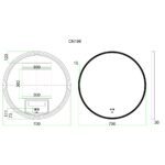 Mereo Zrkadlo okrúhle pr. 70 cm, LED osvetlenie a odhmlievanie – Obrázok 11
