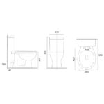 Mereo WC kombi, RIMLESS, zadný odpad s armatúrou, 6 ks – Obrázok 2