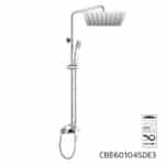 Mereo Eve sprchová batéria s hlavovou hranatou slim sprchou 300x300 mm, nerez – Obrázok 7