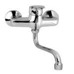 Mereo Drezová nástenná batéria, Sonáta, 150 mm, s ramienkom rúrkovým ø 18 mm - 200 mm, chróm