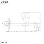 Mereo Nástenný kohútik, Kasia, 1/2", chróm – Obrázok 2