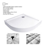 Mereo Sprchová vanička R550, 80x80x14 cm, SMC, biela, vrátane nožičiek a sifónu – Obrázok 3