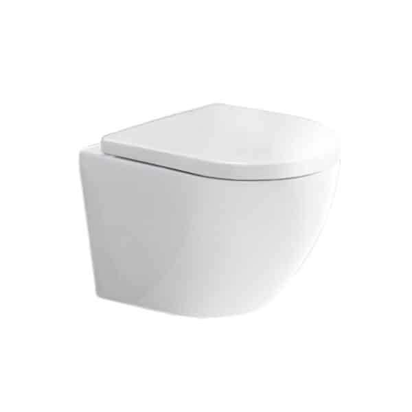 Mereo WC závesné kapotované, RIMLESS, 490x370x360, keramické, vr. sedátka CSS126