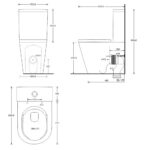 Mereo WC kombi, vario odpad, kapotované, Smart Flush RIMLESS, keramické, vr. sedátka – Obrázok 2