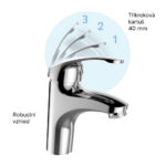 Mereo Nástenná batéria do byt. jadra, Sonáta, 100 mm, rúrkové ramienko 330 mm, bez príslušenstva, chróm – Obrázok 2
