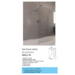Mereo Sprchová stena WALK IN, Novea, 80x200 cm, chróm ALU, sklo Číre – Obrázok 4