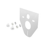 Mereo WC set - Rimless WC oblé, modul pre sadrokartón, biele oválne tlačidlo – Obrázok 4