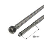 Klum Pripojovacia hadica 8x12, FxM10, 3/8 " x  M10 x 55mm, 40 cm, nerez opletenie – Obrázok 2