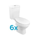 Mereo WC kombi, RIMLESS, zadný odpad s armatúrou, 6 ks – Obrázok 7