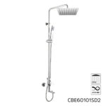 Mereo Viana vaňová batéria s tanierovou hranatou slim sprchou 250x250 mm, nerez – Obrázok 7
