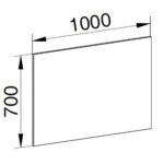 Mereo Zrkadlo 1000x700x20 mm – Obrázok 2