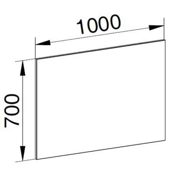 Mereo Zrkadlo 1000x700x20 mm