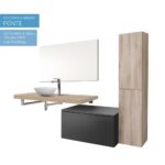 Mereo Ponte, kúpeľňová doska pod umývadlo 140 cm, dub Kronberg – Obrázok 8