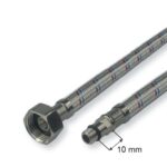 Klum Hadica pripojovacia nerez 8x12, FxM10, 3/8"xM10 kr., 150 cm – Obrázok 2