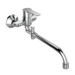 Mereo Nástenná batéria do byt. jadra, Zuna, 100 mm, s ramienkom ø 18 mm - 330 mm, bez prísl.